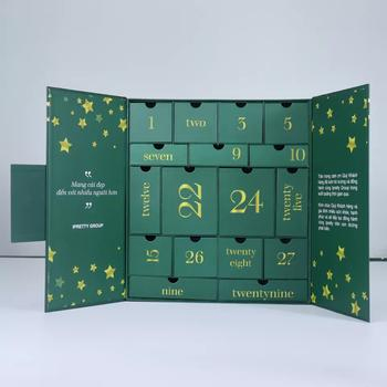 Caixa de presente personalizada para calendário do advento grande embalagem, calendários do advento de Halloween