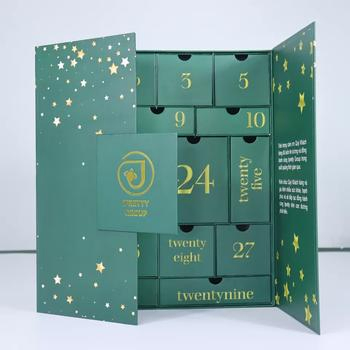 Caixa de presente personalizada para calendário do advento grande embalagem, calendários do advento de Halloween