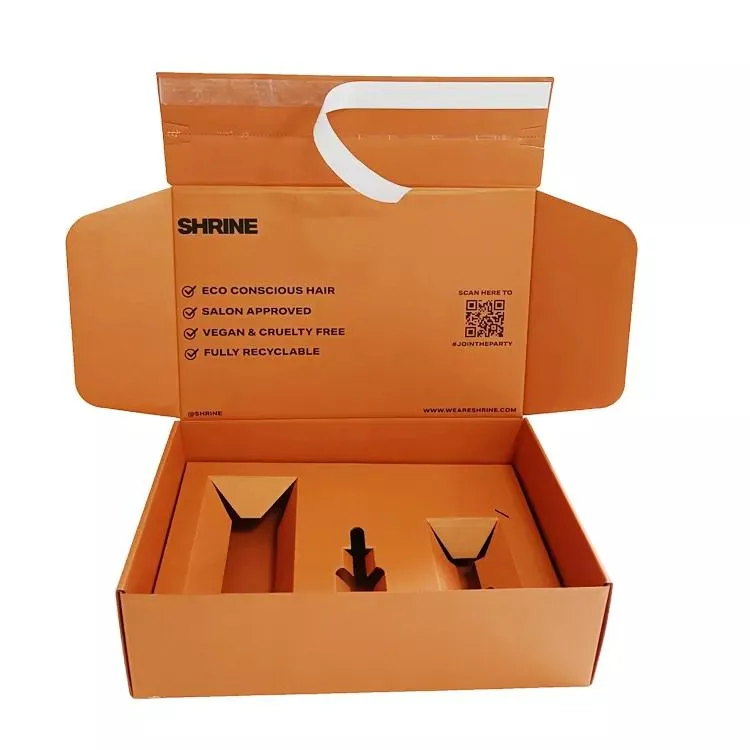 Caixa de Envio Kraft Tuck Top Gratuita para Embalagem de Roupas Caixa de Papelão Corrugado para Envio Postal Caixa de Envio com Zíper Fita Adesiva Fita de Rasgar