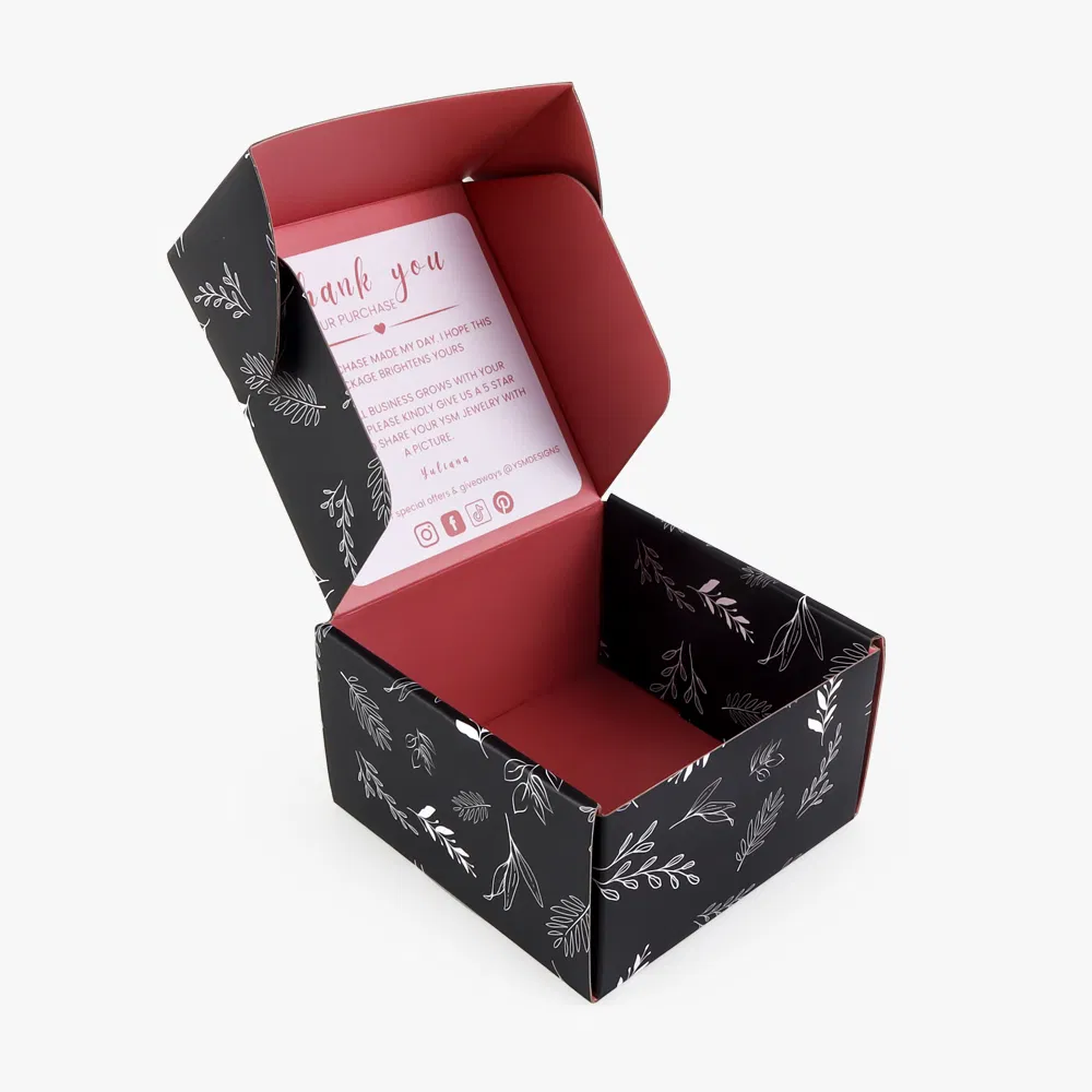 Caixas de presente de papel para envio, embalagem dobrável de papelão corrugado com logotipo personalizado impresso