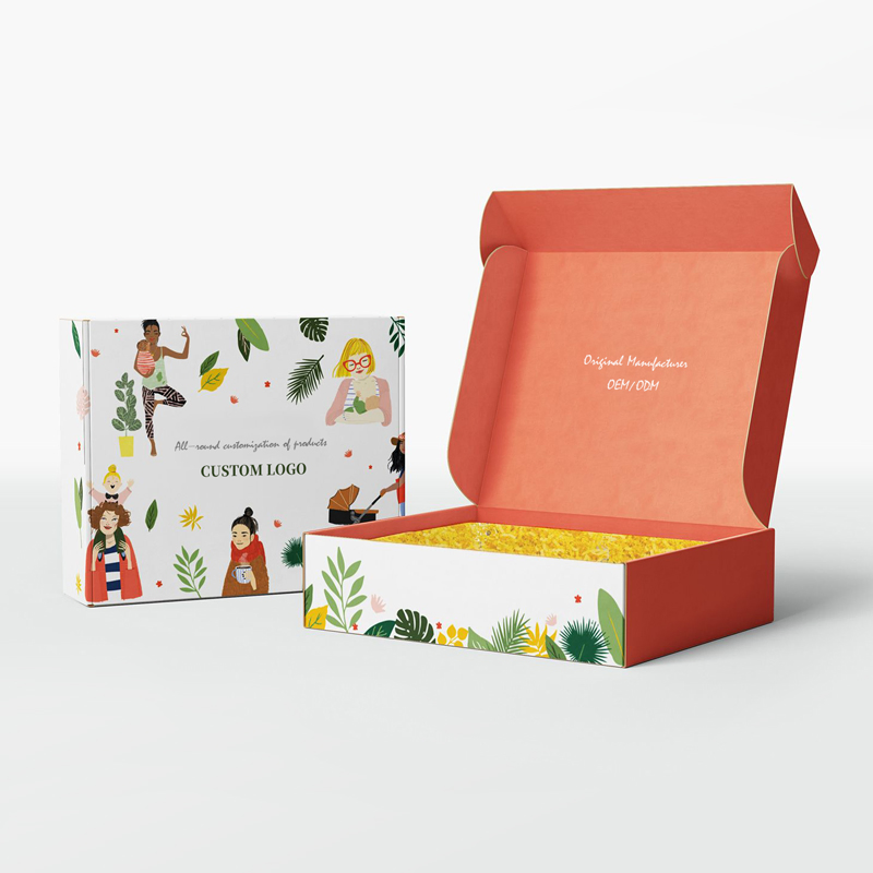 Fabricante OEM Caixa Postal de Papelão Personalizada Impressa em Cores Embalagem de Papel Caixa de Envio Corrugada para Vestuário