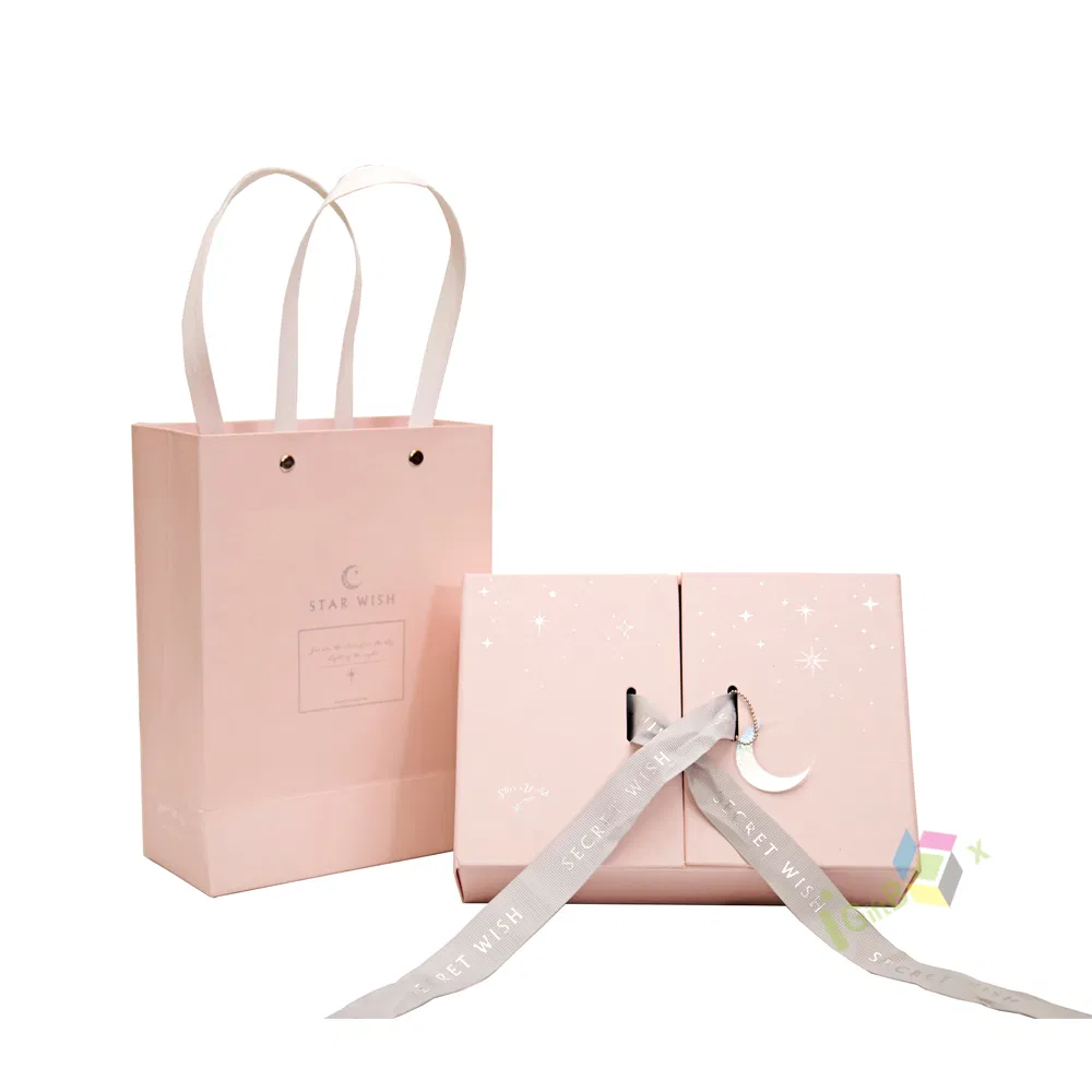 Saco de papel kraft para embalagem de presentes de moda personalizada de luxo