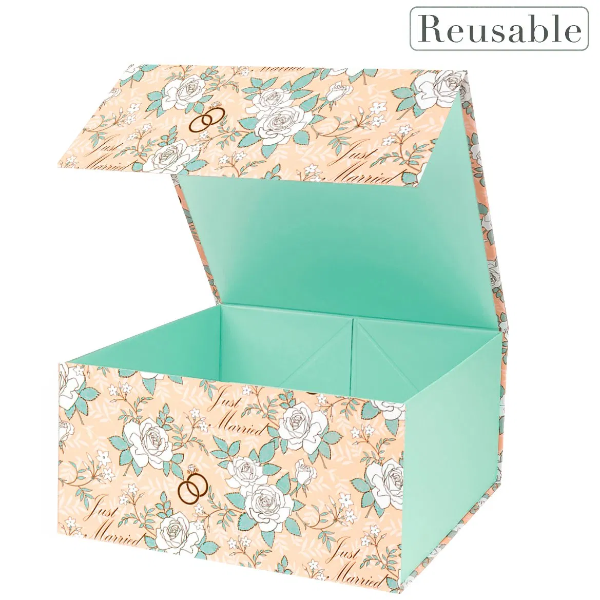 Caixa de presente de papel rígido de luxo personalizada de fábrica por atacado com dobra magnética para aniversário com logotipo