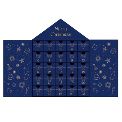 Caixa de Calendário de Natal Embalagem do Dia do Advento Sistema de Calendário de Natal