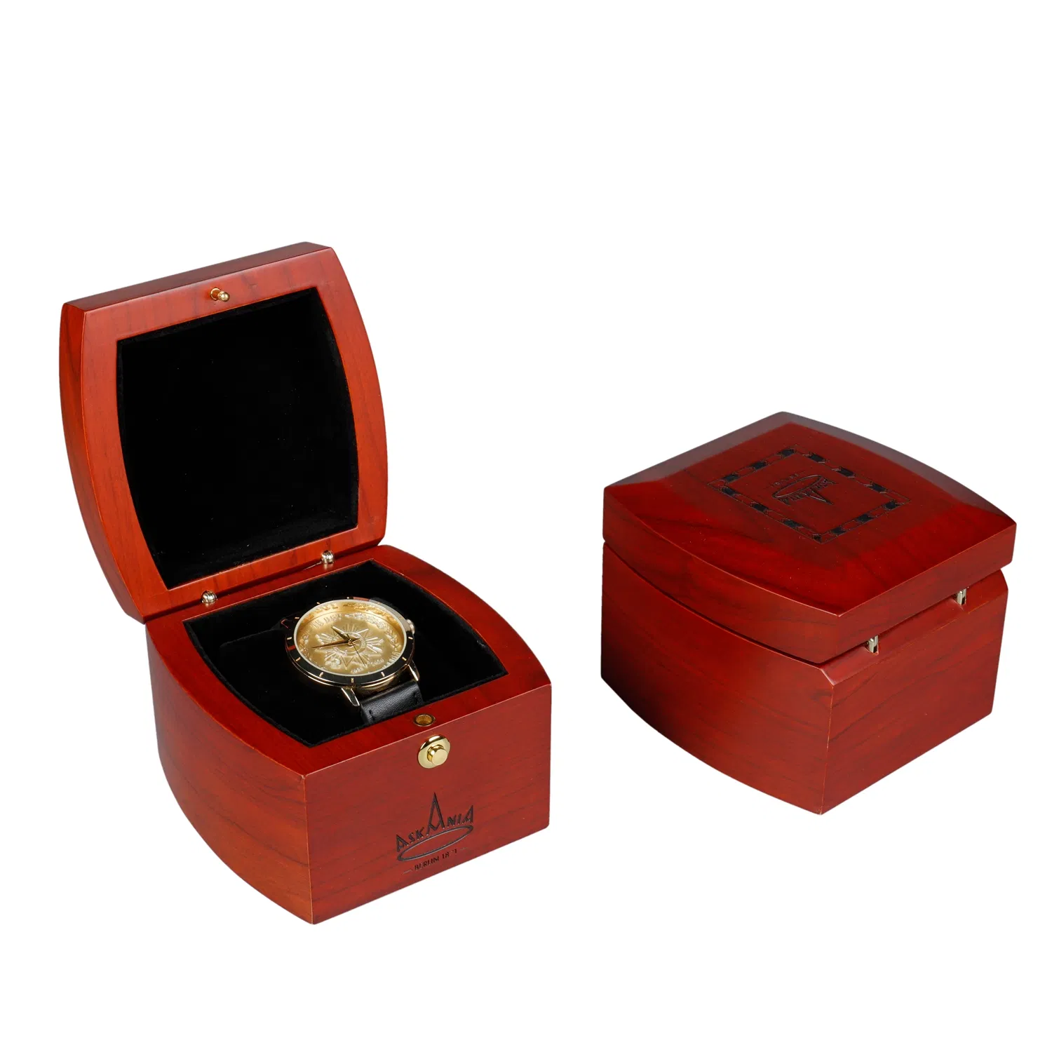 Caixa de Relógio Winder de Madeira Luxuosa para Homens Personalizada Individualmente, Estojo para Relógio de Madeira Sólida de Noz, Armazenamento para Rolex Omega Patek