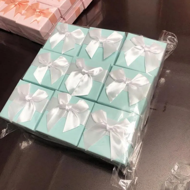 Caixa de presente de papelão com tampa e base para exibição de colar, anel, pulseira e brinco - Foto de Cliente