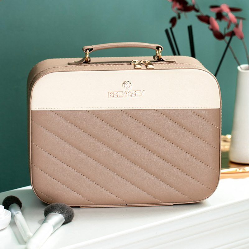 Ea537 Grande Estojo de Viagem Bonito para Pincéis de Maquiagem e Batom com Espelho para Transporte para Cases de Maquiagem Profissional