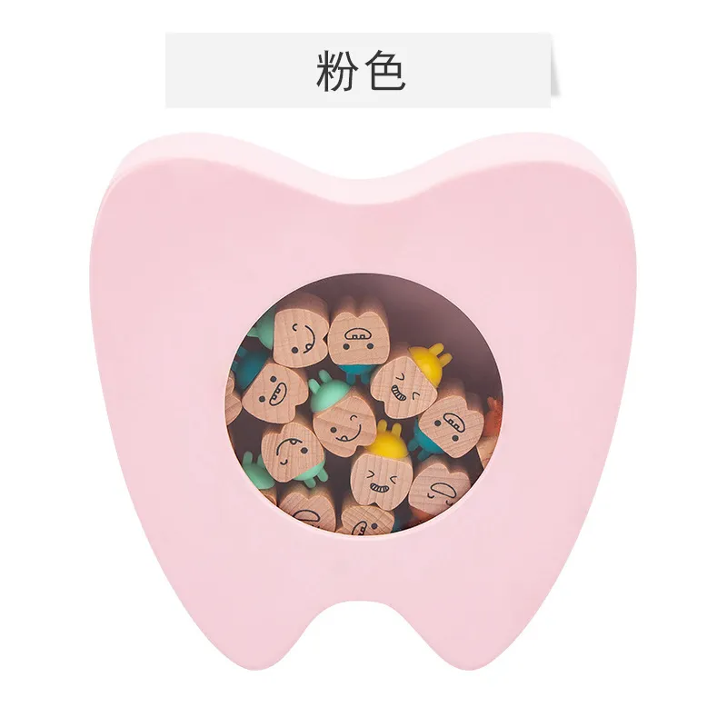 Caixa de Dente Infantil de Madeira Natural para Presente de Promoção de Aniversário