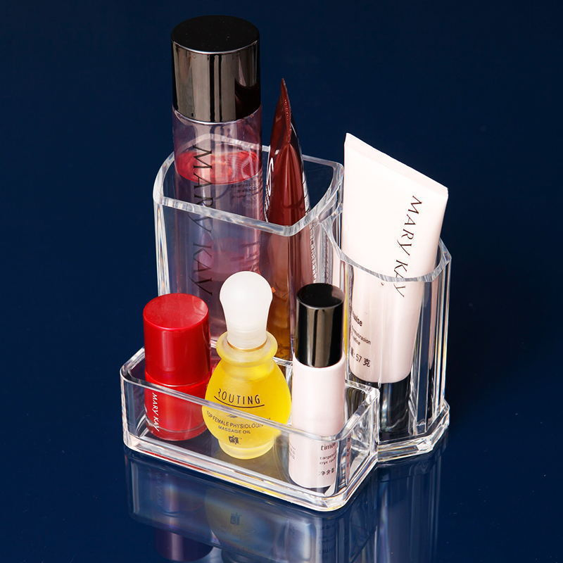Caixa de Armazenamento Cosmético Acrílico Transparente com Gaveta para Exposição Doméstica