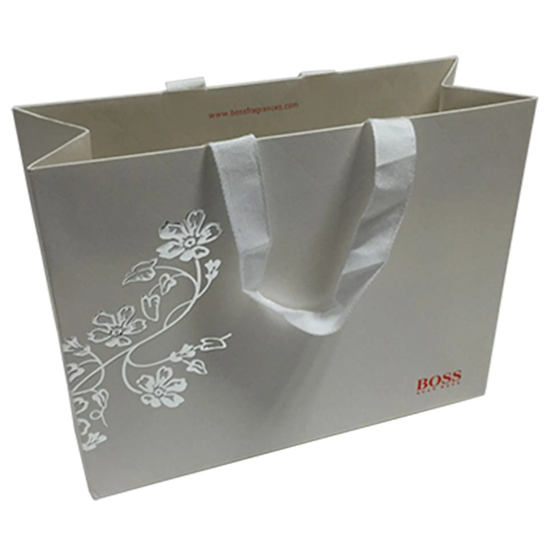 Design de Luxo Personalizado Logotipo Impresso Sacola de Papel Kraft para Presentes