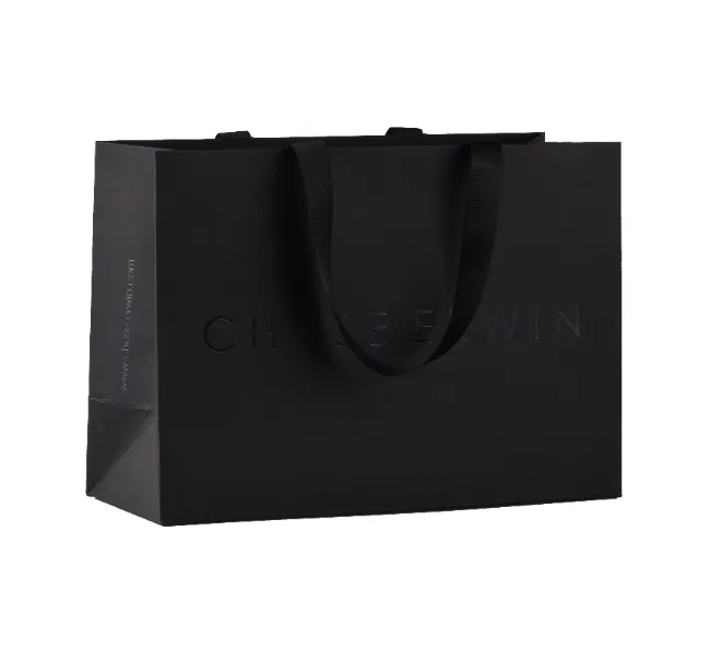 Embalagem de Roupas de Luxo Personalizada para Compras, Sacola de Papel para Presentes com Seu Próprio Logo