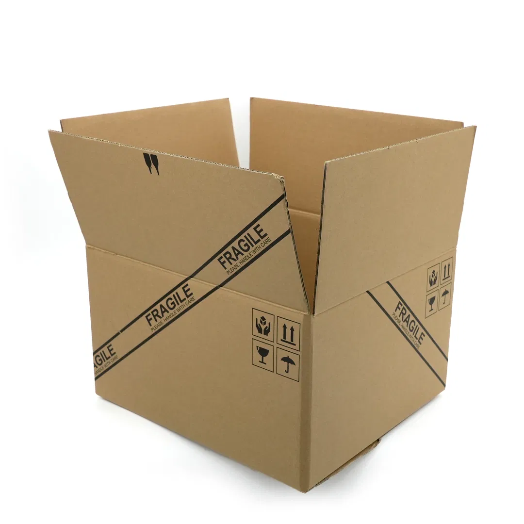 Caixa de Cartão de Entrega Vazia de Armazenamento Personalizado de Alta Resistência 3 Ply 5 Ply Rsc Caixa de Papelão Corrugado de Dupla Parede