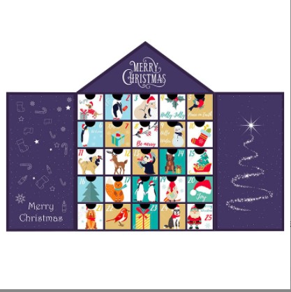 Caixa de Calendário de Natal Embalagem do Dia do Advento Sistema de Calendário de Natal