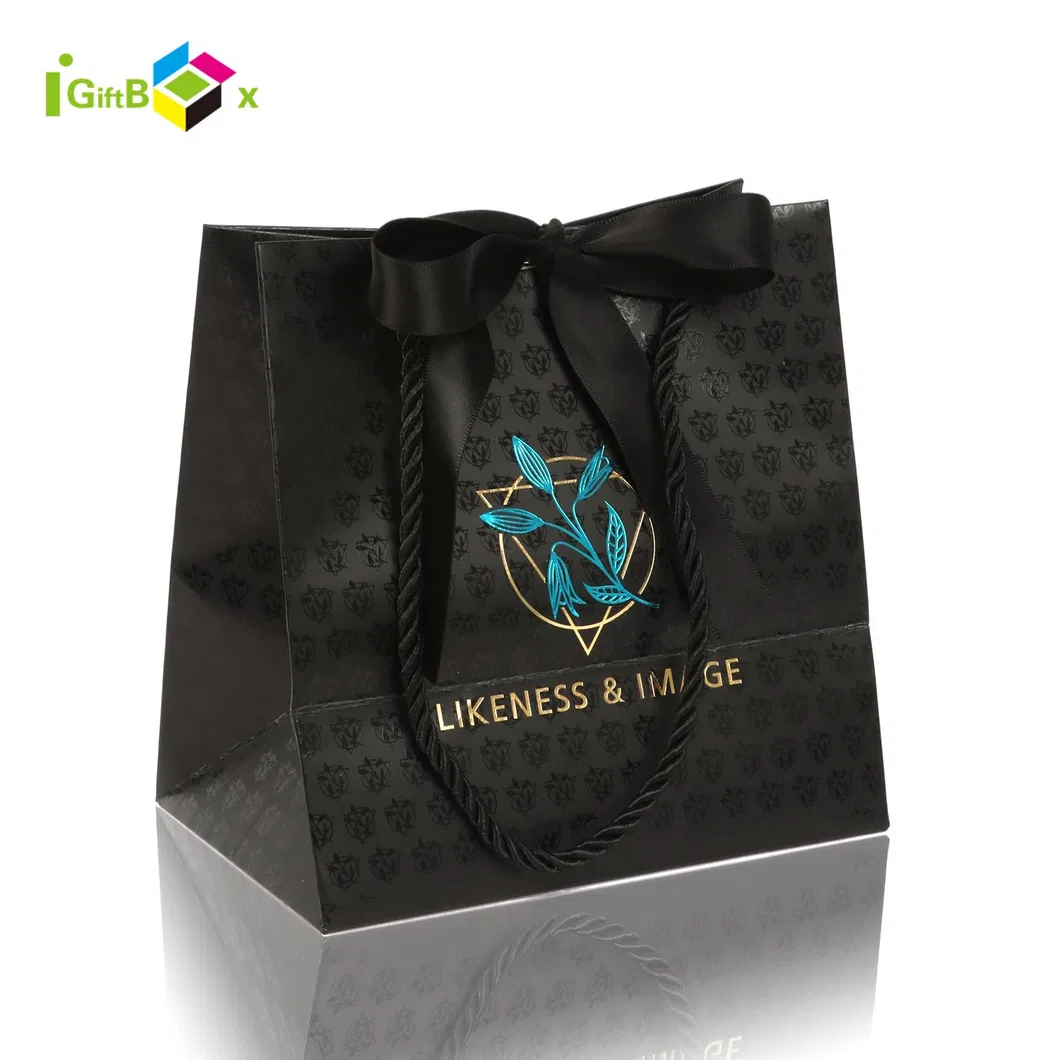 Saco de papel kraft para embalagem de presentes de moda personalizada de luxo