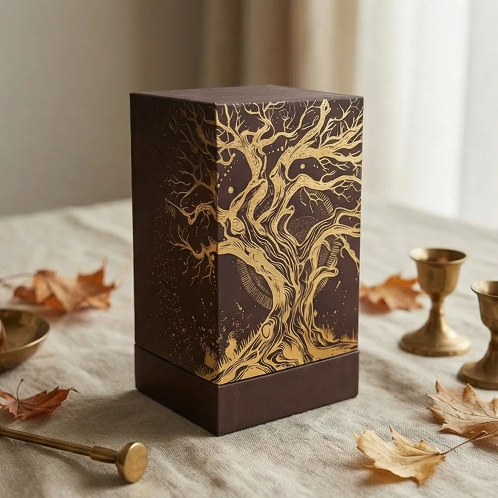 Caixa de presente de perfume personalizada e elegante com cartão de exibição