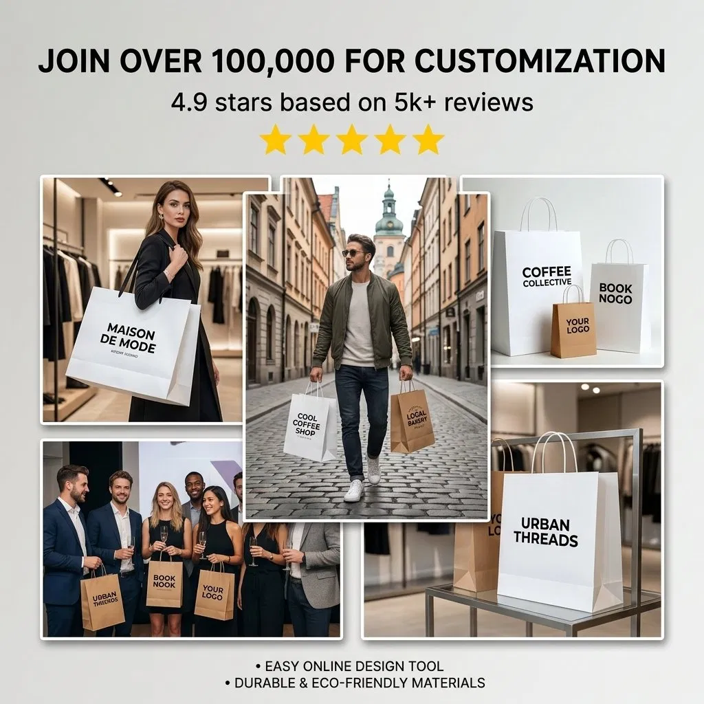 Sacos de papel de compras de presente boutique de vestuário com moldura preta personalizada Xianghui