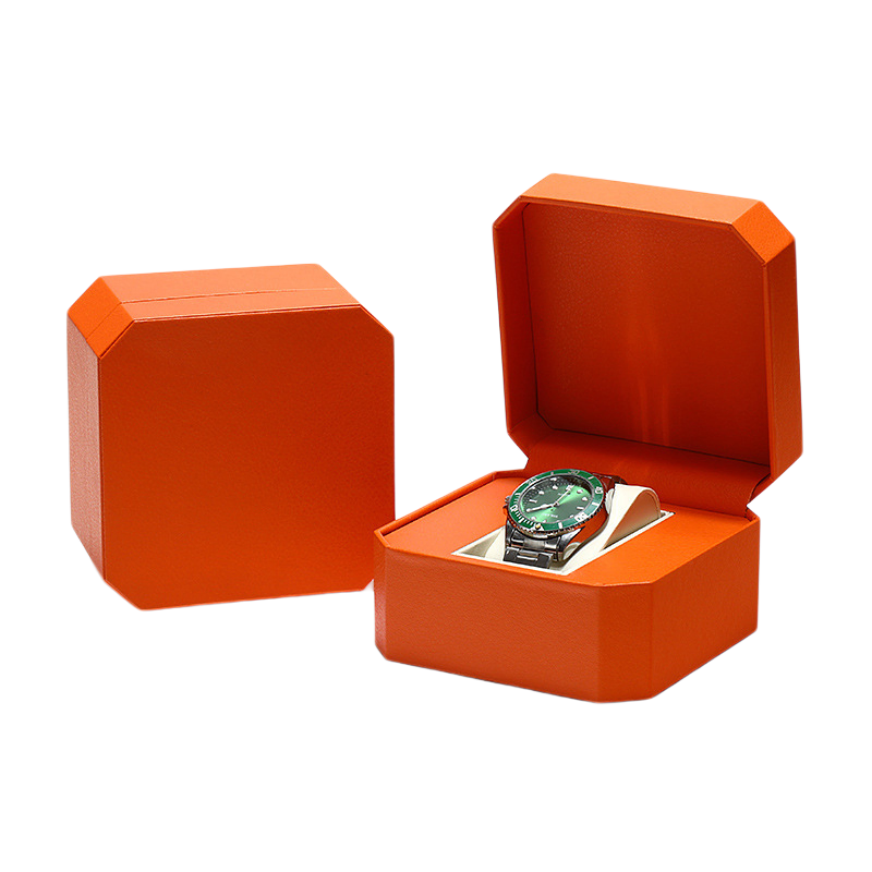 Caixa de presente de viagem hexagonal de couro PU premium com logotipo personalizado para exibição e armazenamento de relógios e pulseiras