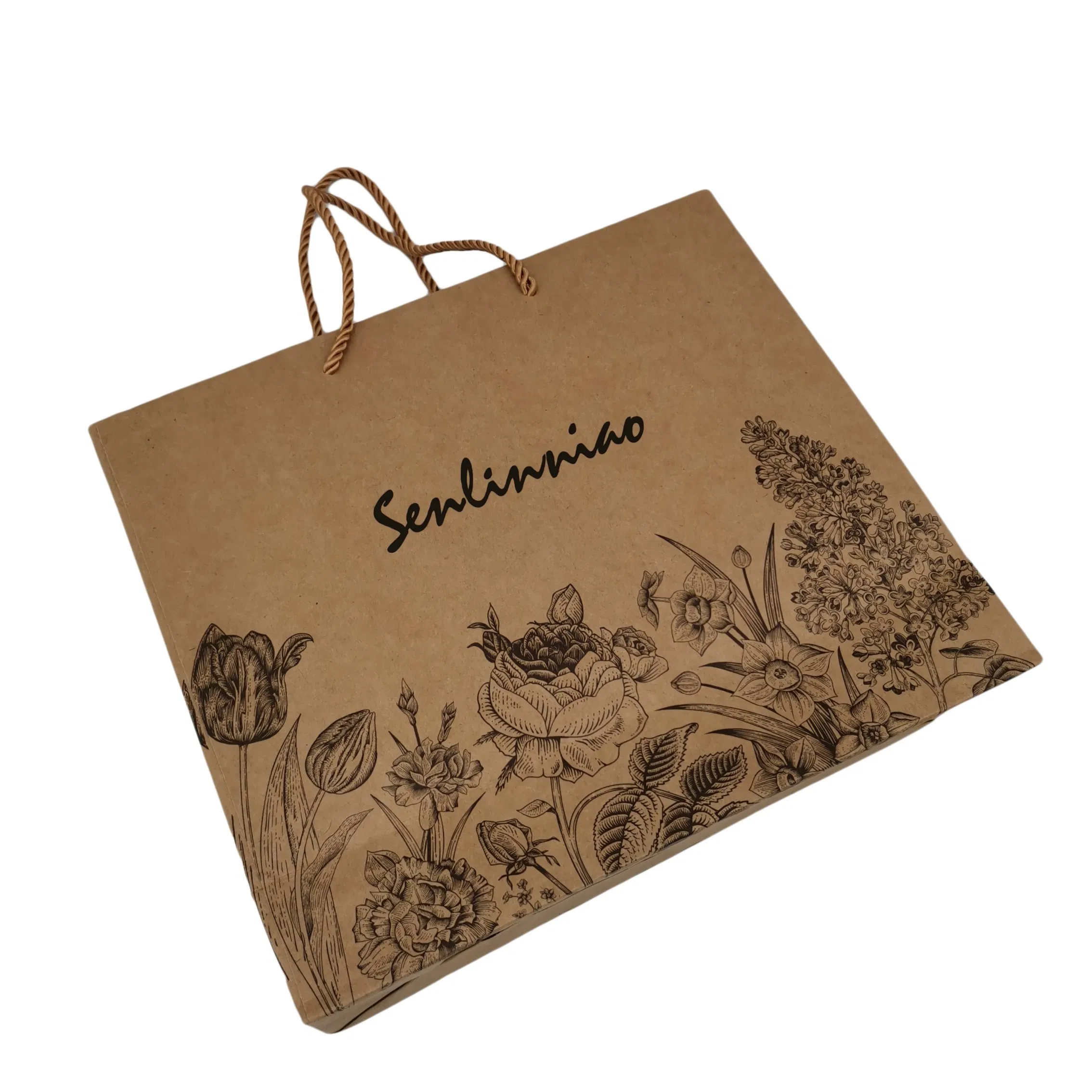 Bolsas de Papel de Luxo Lipack Boutique para Compras de Roupas, Embalagens de Papel Personalizadas para Loja de Roupas