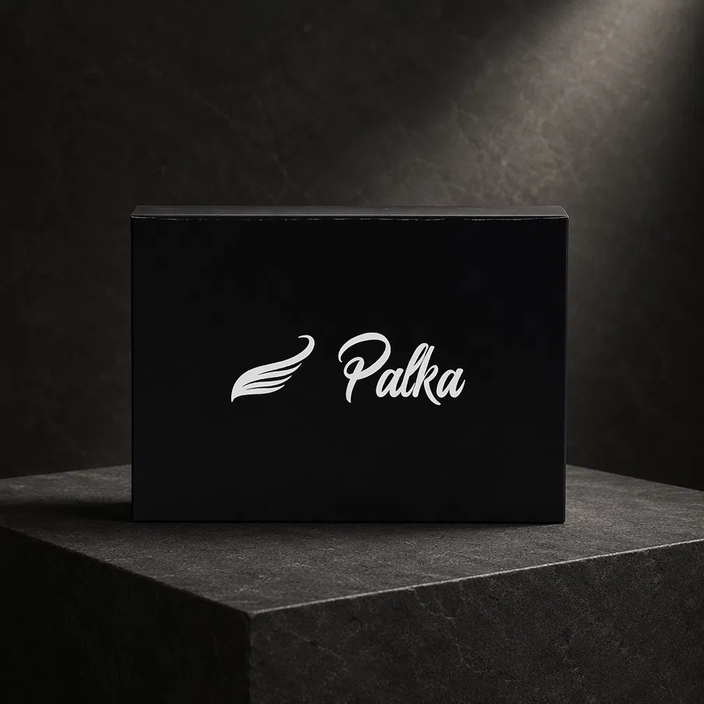 Caixa flip de papelão ecológica de luxo com fechamento magnético para embalagem de perfume