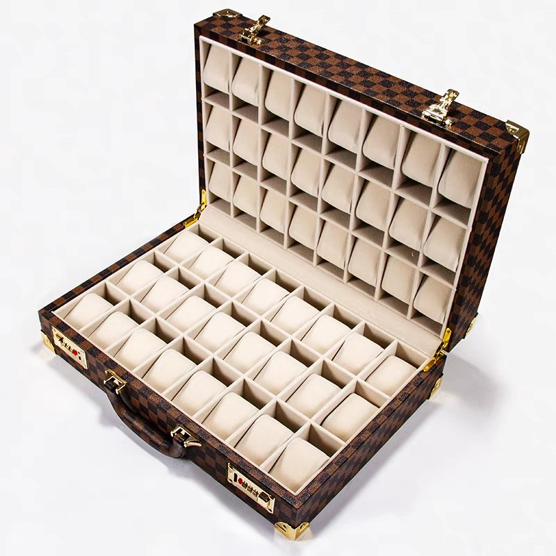 Caixa de Armazenamento de Relógio de Madeira Branca de Luxo Personalizada com Vidro para Atacado 3/6/12/24 Caixa de Presente para Relógio com Almofada