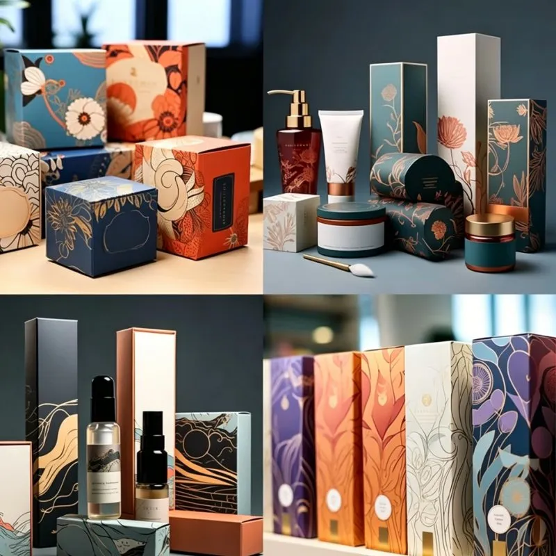Conjunto de Caixa de Embalagem de Fragrância para Casa de Luxo Personalizada na Cor Preta