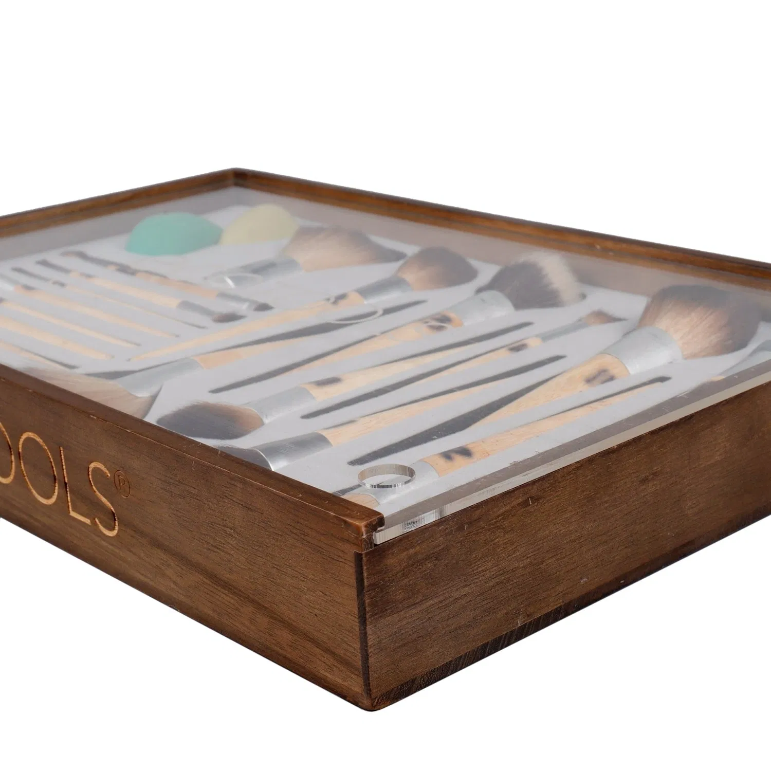 Preço de Fábrica Estojo de Madeira Retro com Gaveta Removível para Maquiagem Embalagem de Presente de Madeira Expositor de Cosméticos Design Organizador de Maquiagem para Luxo