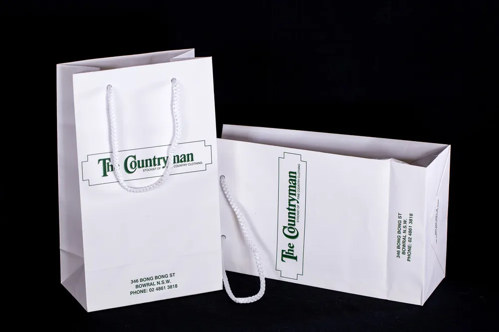 Bolsas de papel kraft de luxo personalizadas para compras