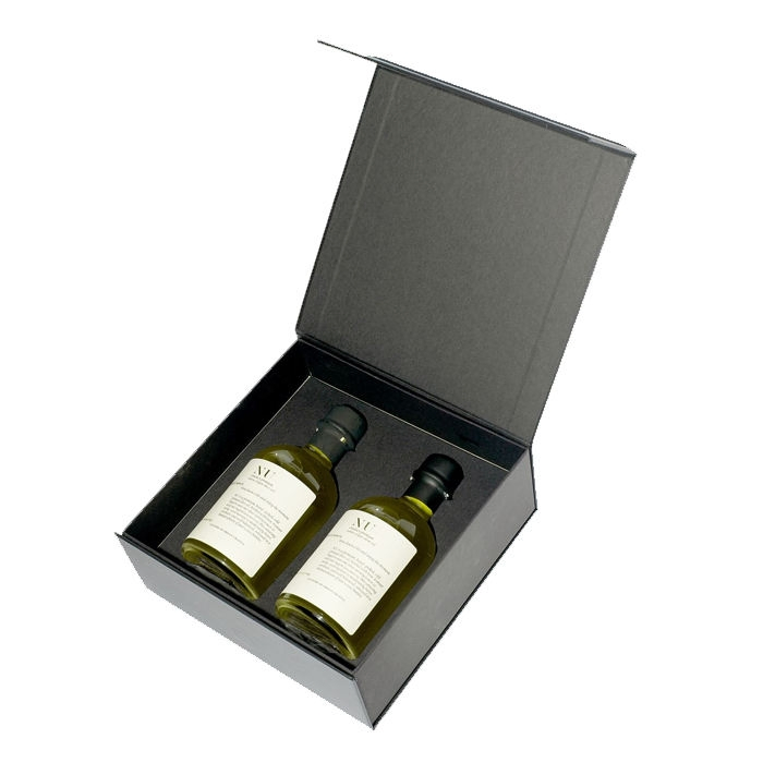 Caixa de vinho dobrável com fecho magnético luxuosa e requintada, embalagem para envio de garrafas de vinho