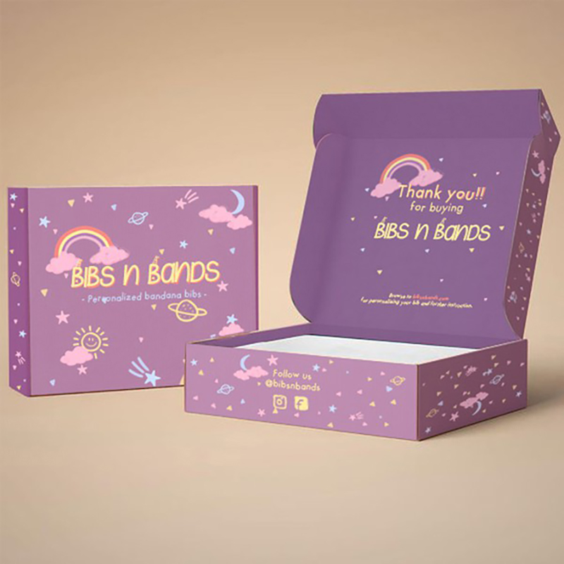 Caixa postal de papelão corrugado personalizável para roupas