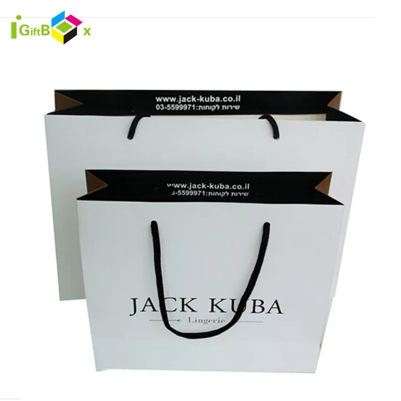 Saco de papel kraft para embalagem de presentes de moda personalizada de luxo