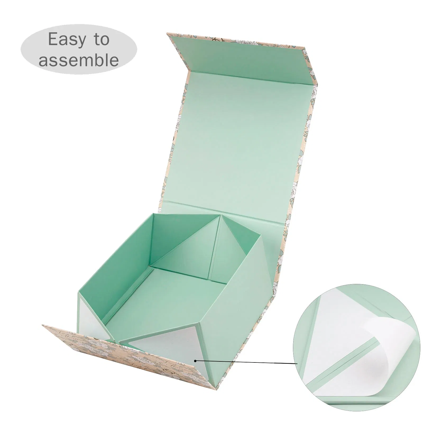 Caixa de presente de papel rígido de luxo personalizada de fábrica por atacado com dobra magnética para aniversário com logotipo