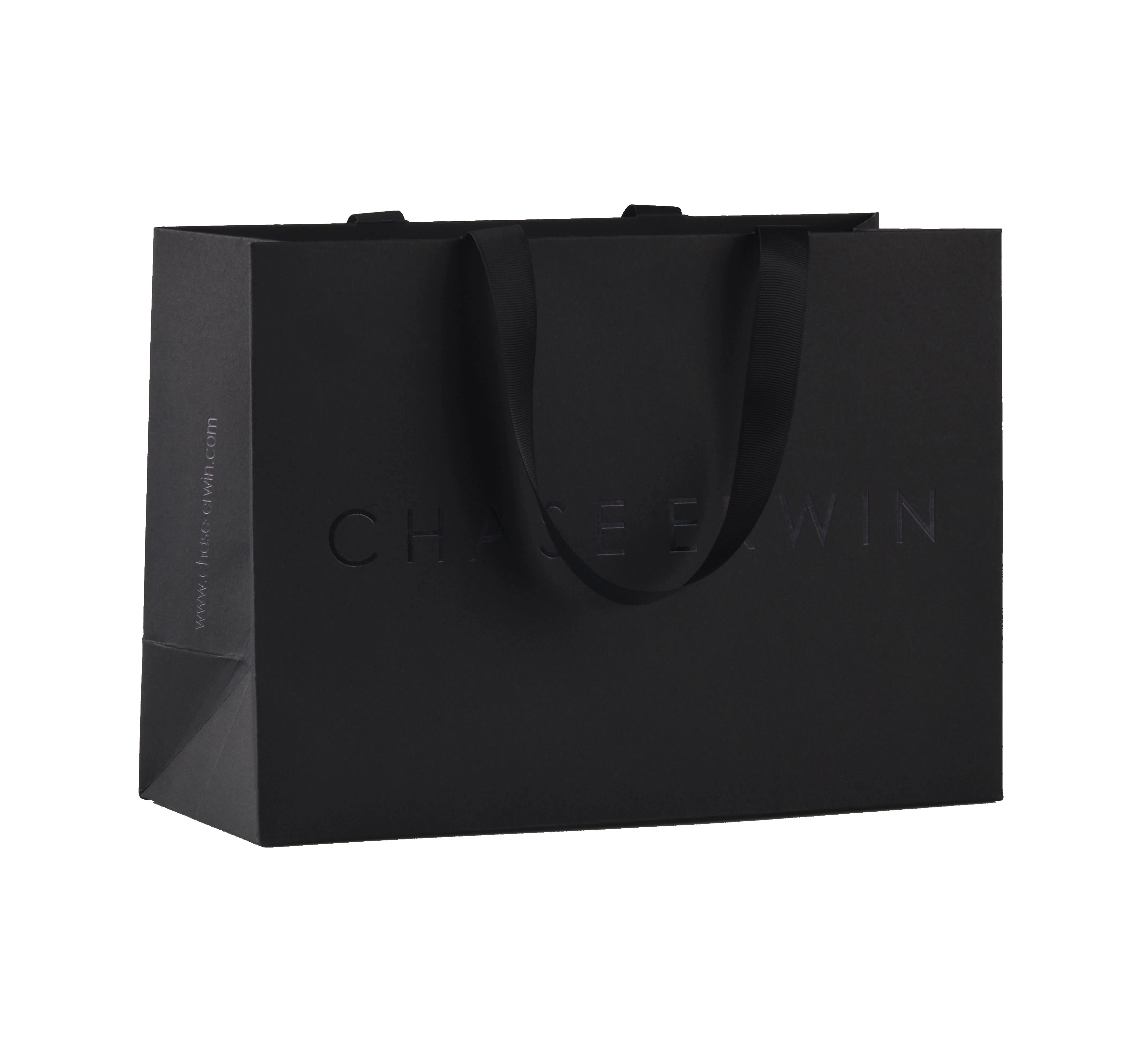 Embalagem de Roupas de Luxo Personalizada para Compras, Sacola de Papel para Presentes com Seu Próprio Logo