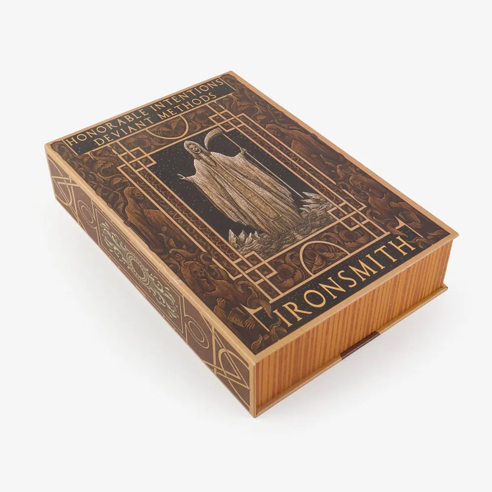 Caixa rígida em estilo de livro de luxo para armazenamento de jogo de tabuleiro e cartas de tarô