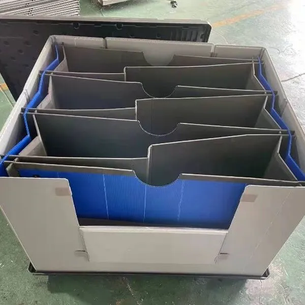 Caixas de papelão e plástico dobráveis reutilizáveis e ecológicas