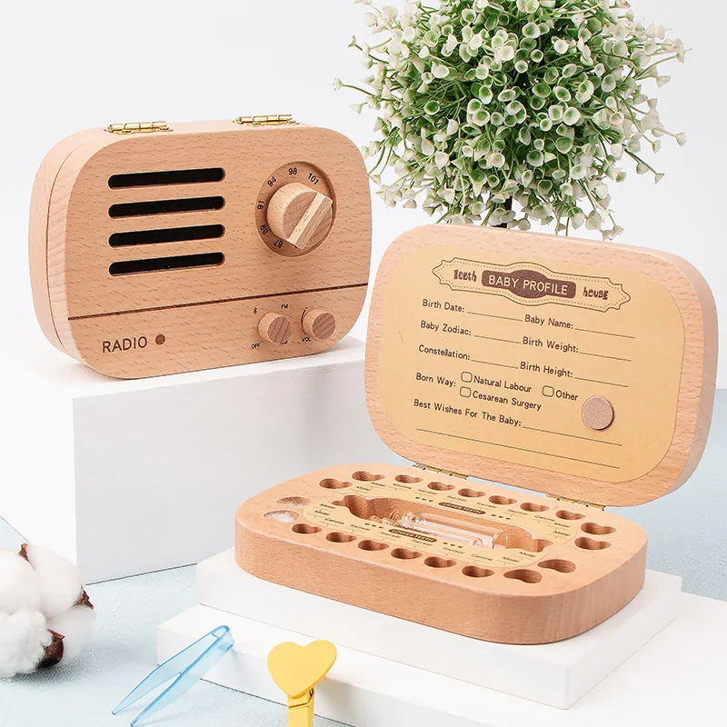 Caixa de Dente de Madeira Original para Crianças para Presente de Promoção de Aniversário