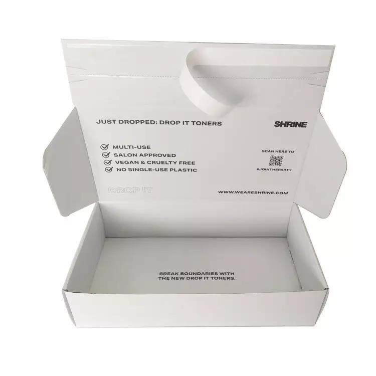 Caixa de Envio Kraft Tuck Top Gratuita para Embalagem de Roupas Caixa de Papelão Corrugado para Envio Postal Caixa de Envio com Zíper Fita Adesiva Fita de Rasgar