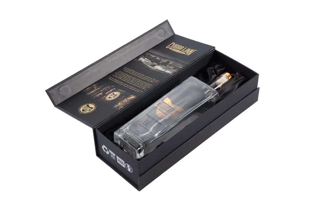 Caixas de presente de papelão personalizadas e luxuosas para vinho tinto e uísque