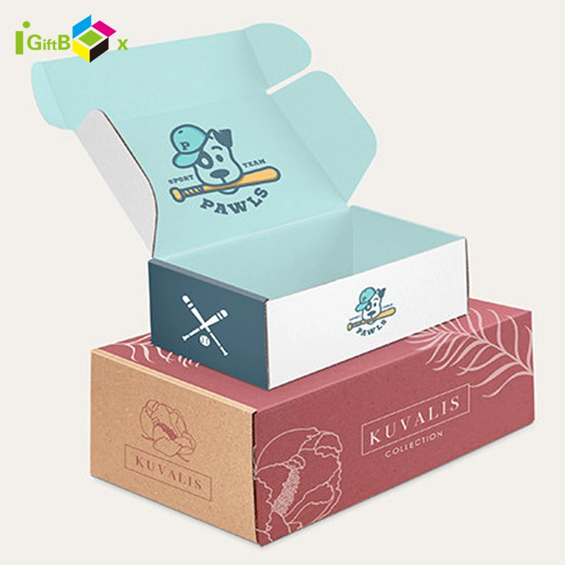 Embalagem de papelão rígido de luxo personalizada para envio, caixa de presente para roupas / sapatos / cosméticos / cuidados com a pele / bolos