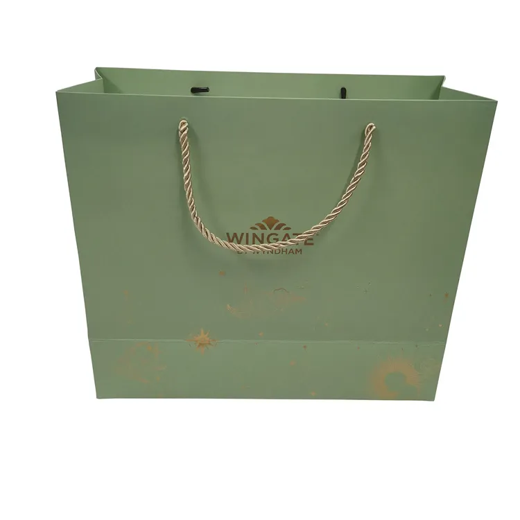 Saco de oferta de papel para compras personalizado e impresso saco de papel para oferta de luxo Com logótipo