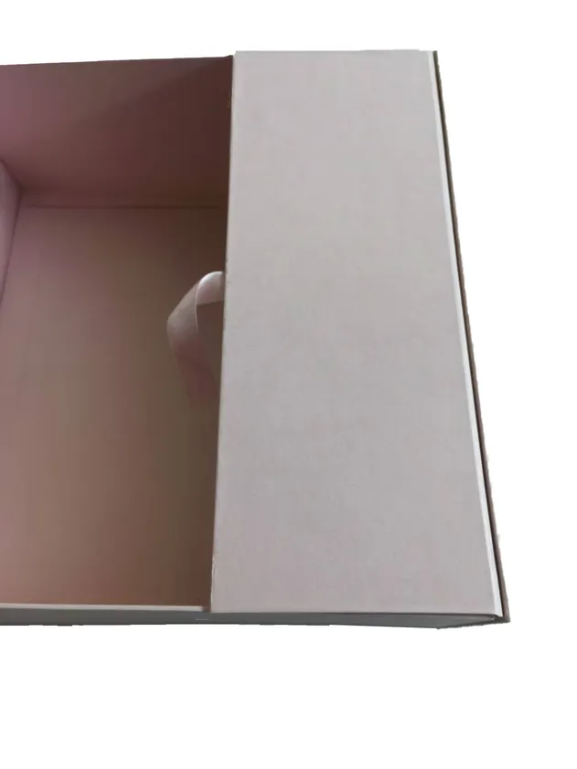 Caixa de embalagem de papel vazia dobrável magnética integrada personalizada, caixa de presente com flip, personalização em pequenas quantidades disponível