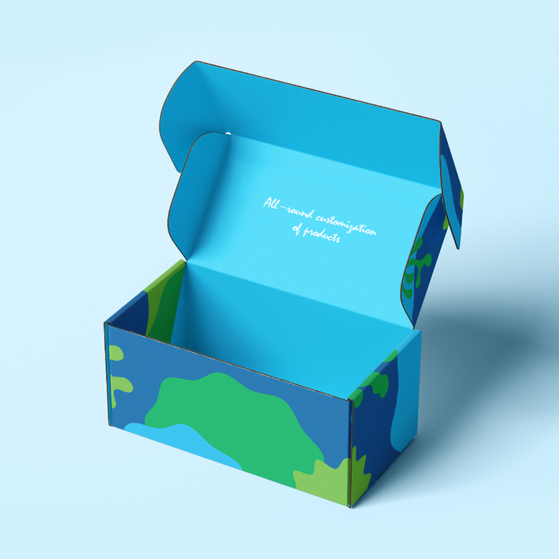 Fabricante OEM Caixa Postal de Papelão Personalizada Impressa em Cores Embalagem de Papel Caixa de Envio Corrugada para Vestuário