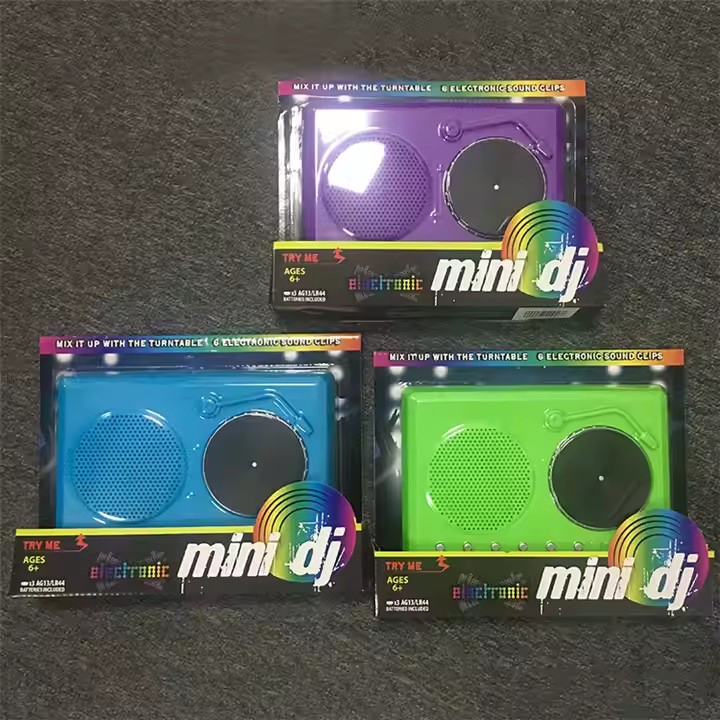 Caixa de Música Personalizada para Crianças com Design de Moda Mini DJ Colorido em Plástico Elétrico