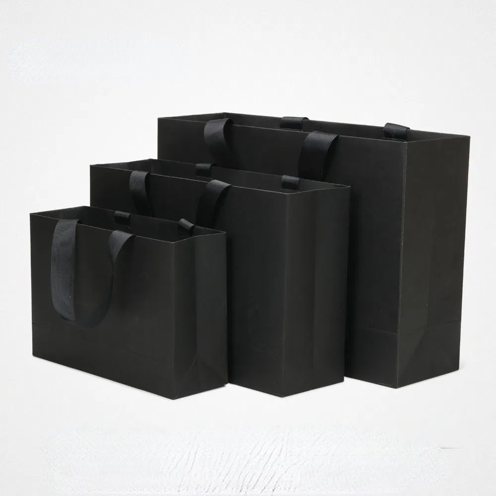 Bolsas Personalizadas Atacado Preto Kraft em Pé Impressão Padrão Obrigado Logo Pipoca Papel