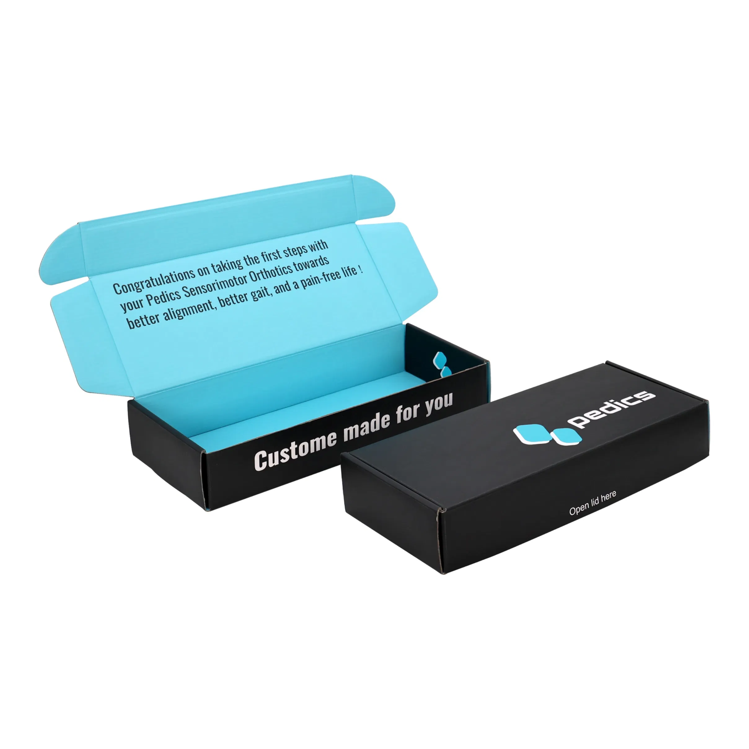Caixa de papelão kraft de e-flute dobrável personalizada impressa dos dois lados para roupas, sapatos, alimentos, vestuário, cosméticos, embalagem, envio, embalagem, presente