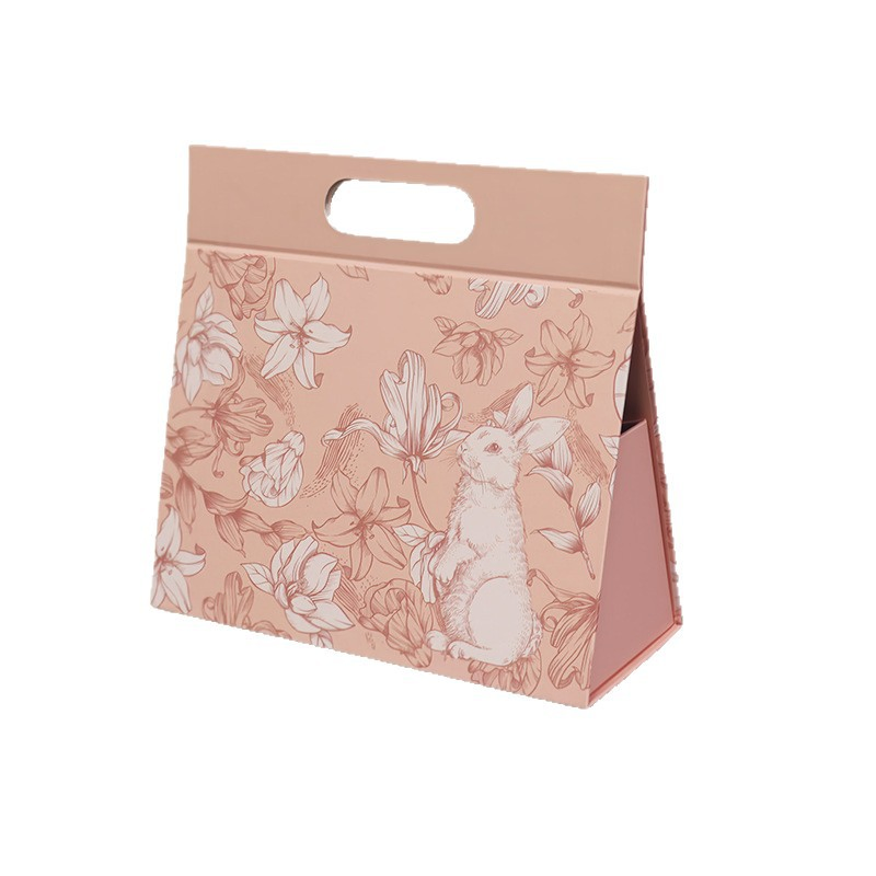 Caixa de presente portátil de luxo reciclável, caixa dobrável em uma peça para perfume, embalagem personalizada para exportação