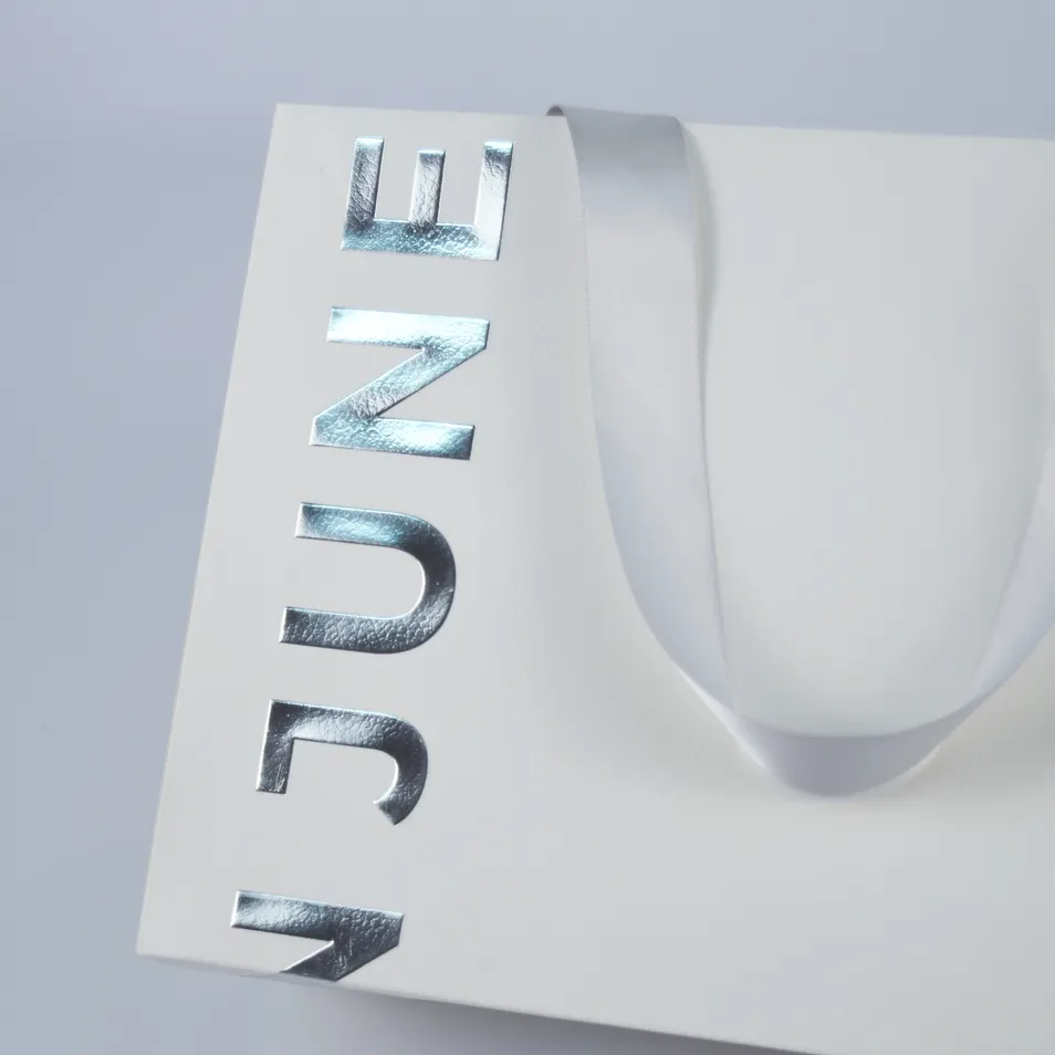 Saco de papel impresso personalizado de alta qualidade para embalagem de varejo, boutique, joias, cosméticos e vestuário
