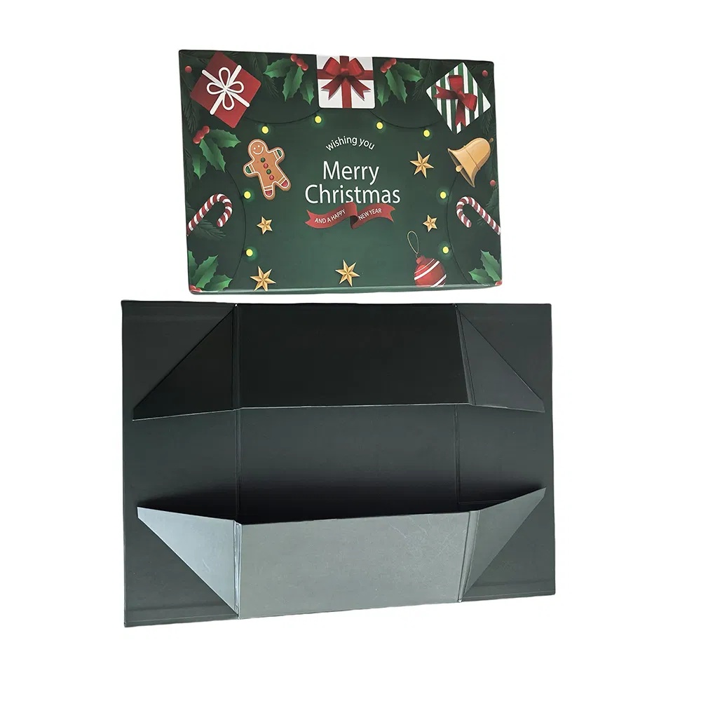 Caixa de presente de Natal em duas peças com tampa e base