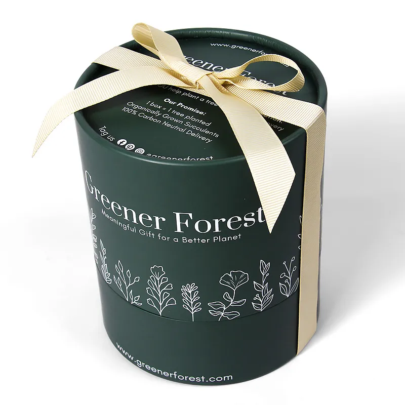 Caixa de presente em papel reciclável e ecológico, tubo cilíndrico de papelão para flores, presente de aniversário, Dia dos Namorados
