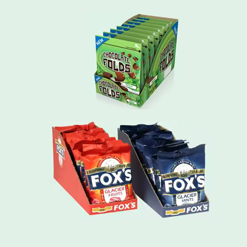 Exibição de Caixa de Papelão para Alimentos Prontos do Supermercado Bdl, Exibição de Doces, Chocolates e Chicletes com Remoção Fácil