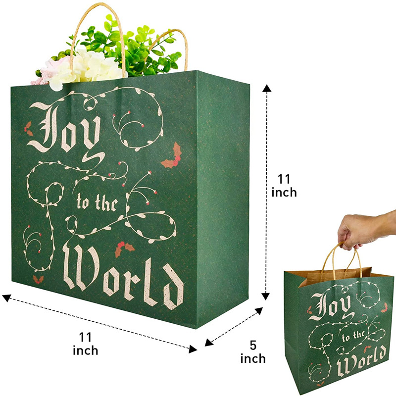 Saco de Compras de Papel Kraft Personalizado Reciclado para Presentes
